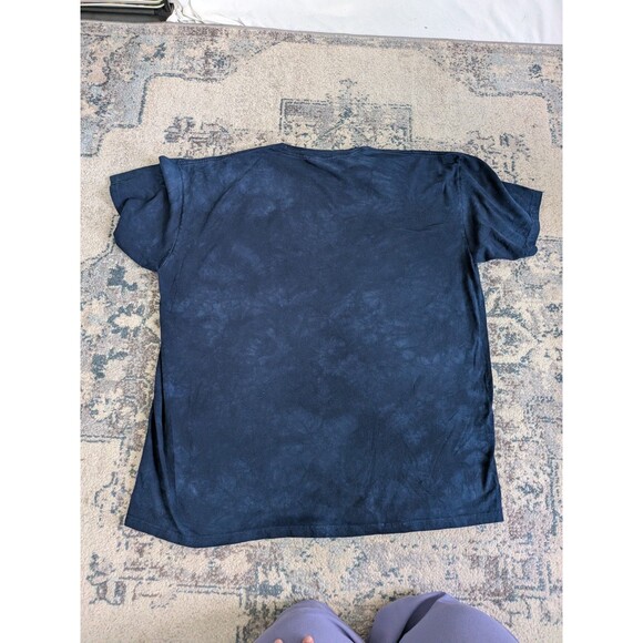 VTG Y2K Mens 3XL Blue Dyed The Mountain Waterfall Fairy Moon Nature T-Shirt XXXL - Picture 8 of 10